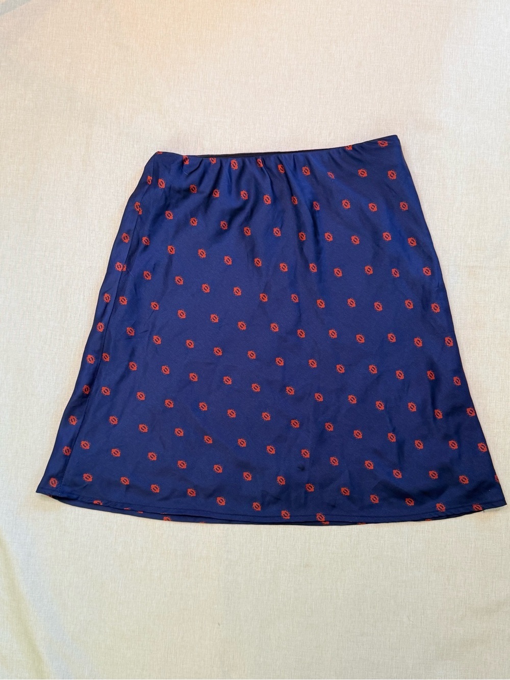 Urban Outfitters Navy Orange Print Mini Skirt Size S-P